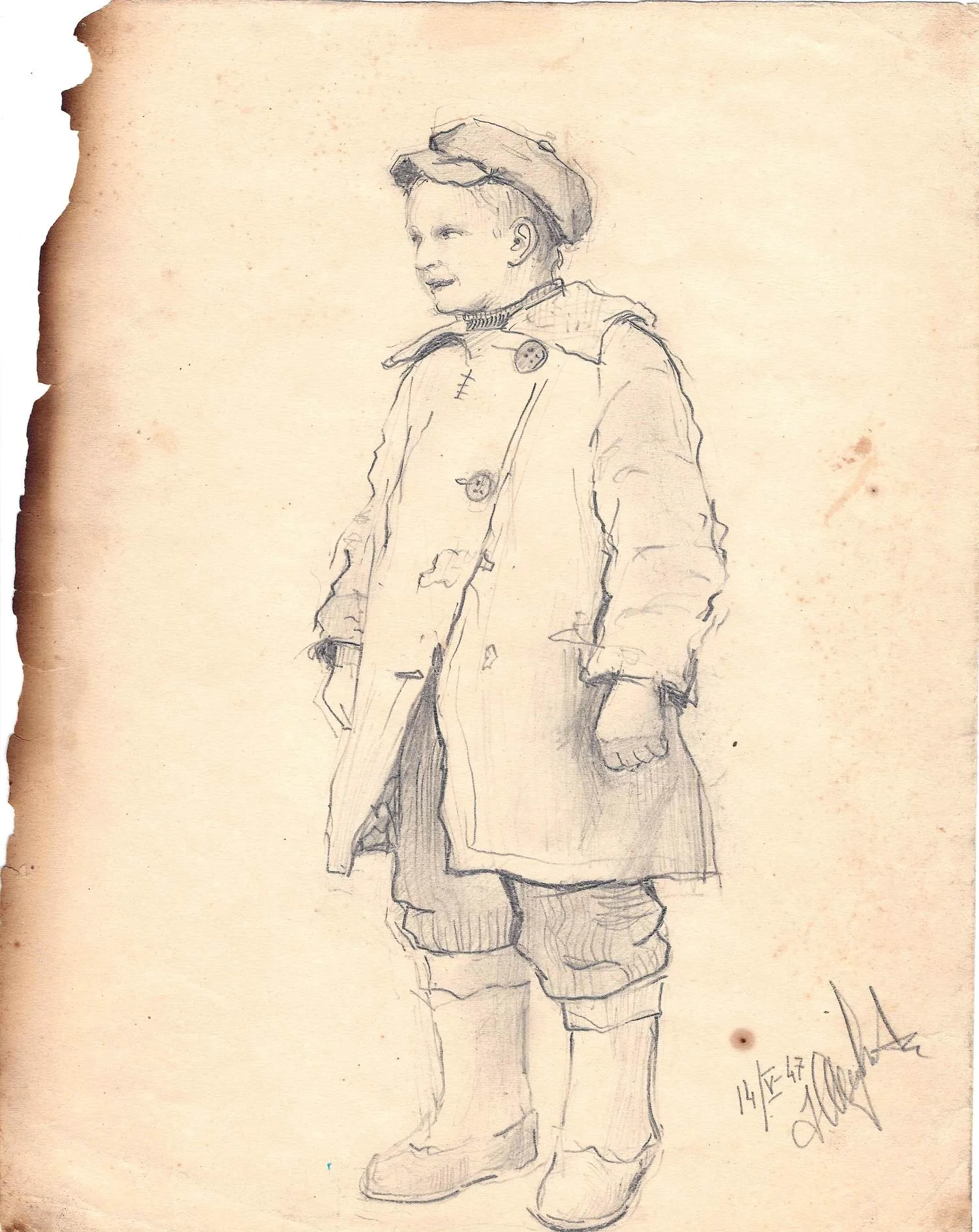 Шитиков Василий Дмитриевич. Мальчик. Коломна. 1947. — фото 1