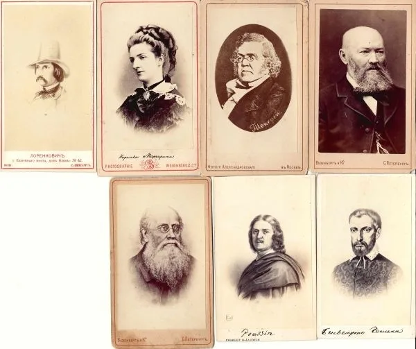 7 фотографий и фотографий портретов (формата «визитка»). 1870-е - 1880-е годы. — фото 1