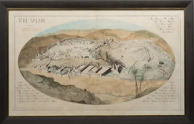 План-панорама Иерусалима в I веке н.э. 1860-е - 1870-е годы.