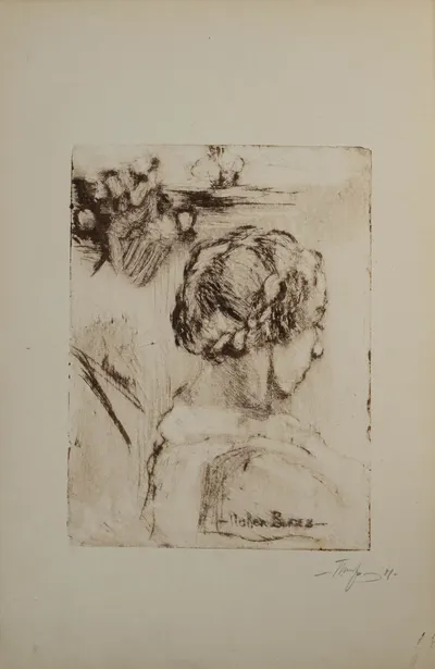 Вьюев Павел Ильич. Блокнот - альбом с эскизами и офортами. 1940-е годы.