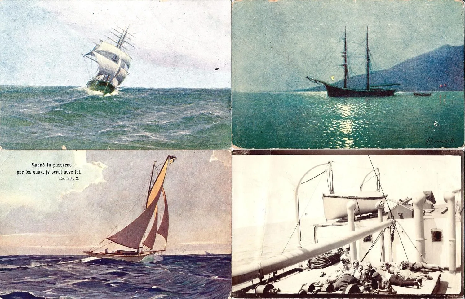 95 открыток «Море и корабли». Россия, Зап. Европа, Сев. Америка, Япония, первая половина - середина XX века. — фото 12