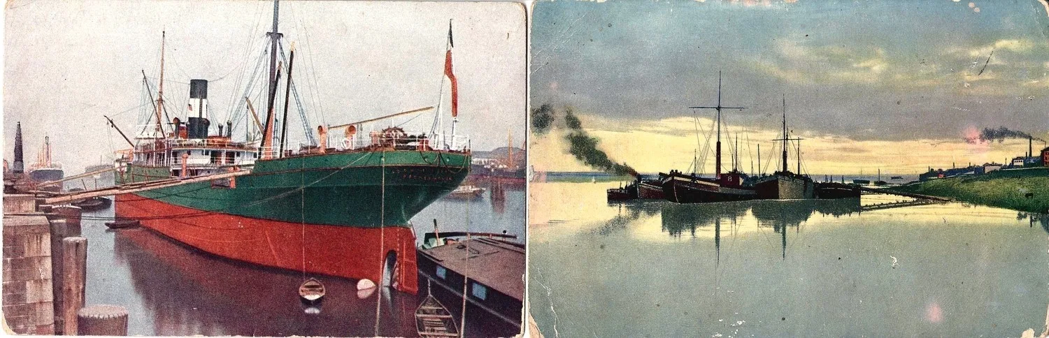 95 открыток «Море и корабли». Россия, Зап. Европа, Сев. Америка, Япония, первая половина - середина XX века. — фото 3
