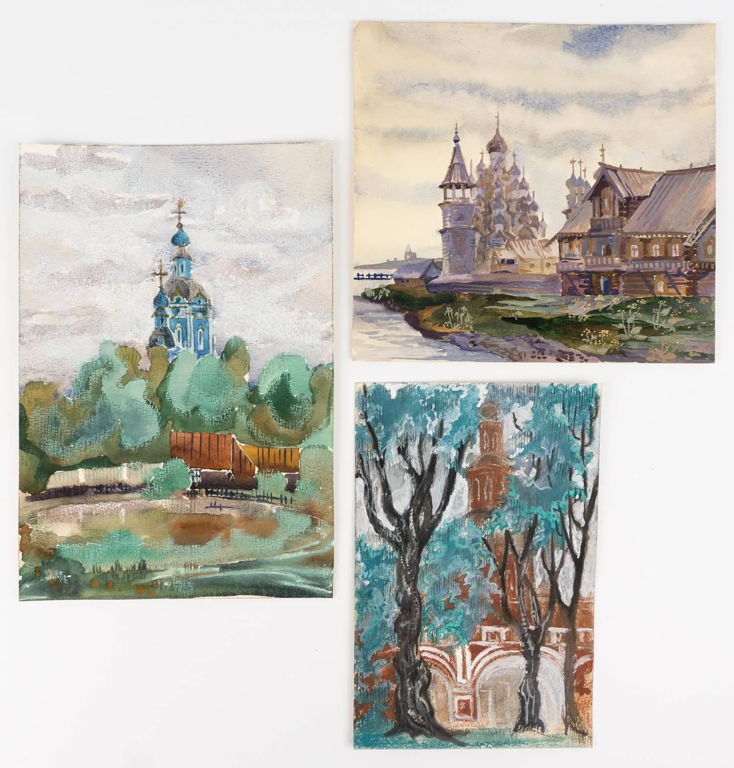 5 рисунков «Церкви». 1980-е - 1990-е годы. — фото 3