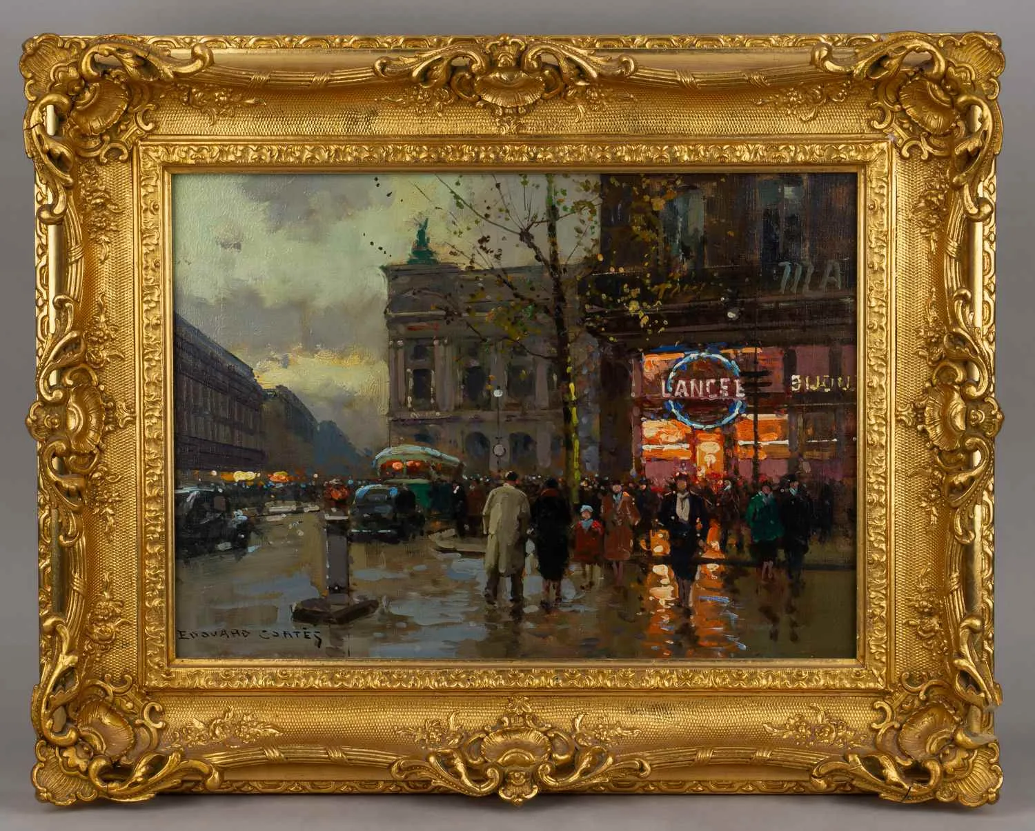 Эдуард Леон Кортез (по подписи). Париж, Площадь Оперы. Вторая четверть XX века. — фото 1