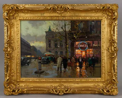 Эдуард Леон Кортез (по подписи). Париж, Площадь Оперы. Вторая четверть XX века.