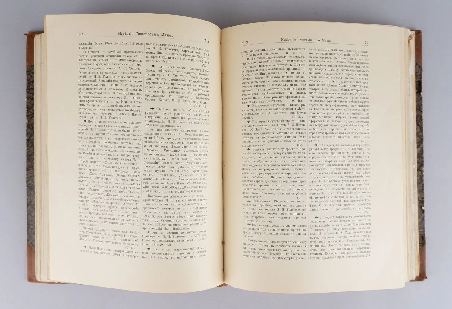 Толстовский ежегодник 1911 г. Известия О-ва Толстов. Музея». №1-5 (СПб., 1911). — фото 2