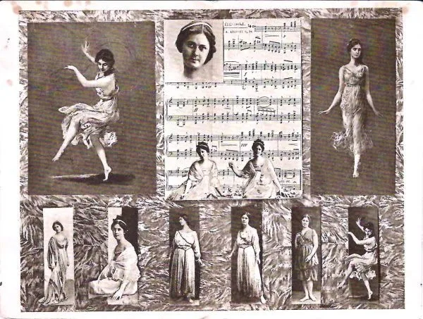 Открытка "Айседора Дункан". Двойная. 1910-е годы. — фото 2