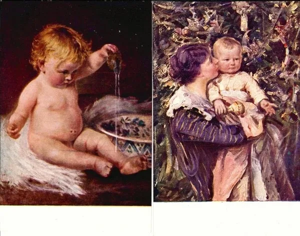 8 открыток «Дети». Россия, СССР, Зап. Европа, 1900-е - 1920-е годы. — фото 1