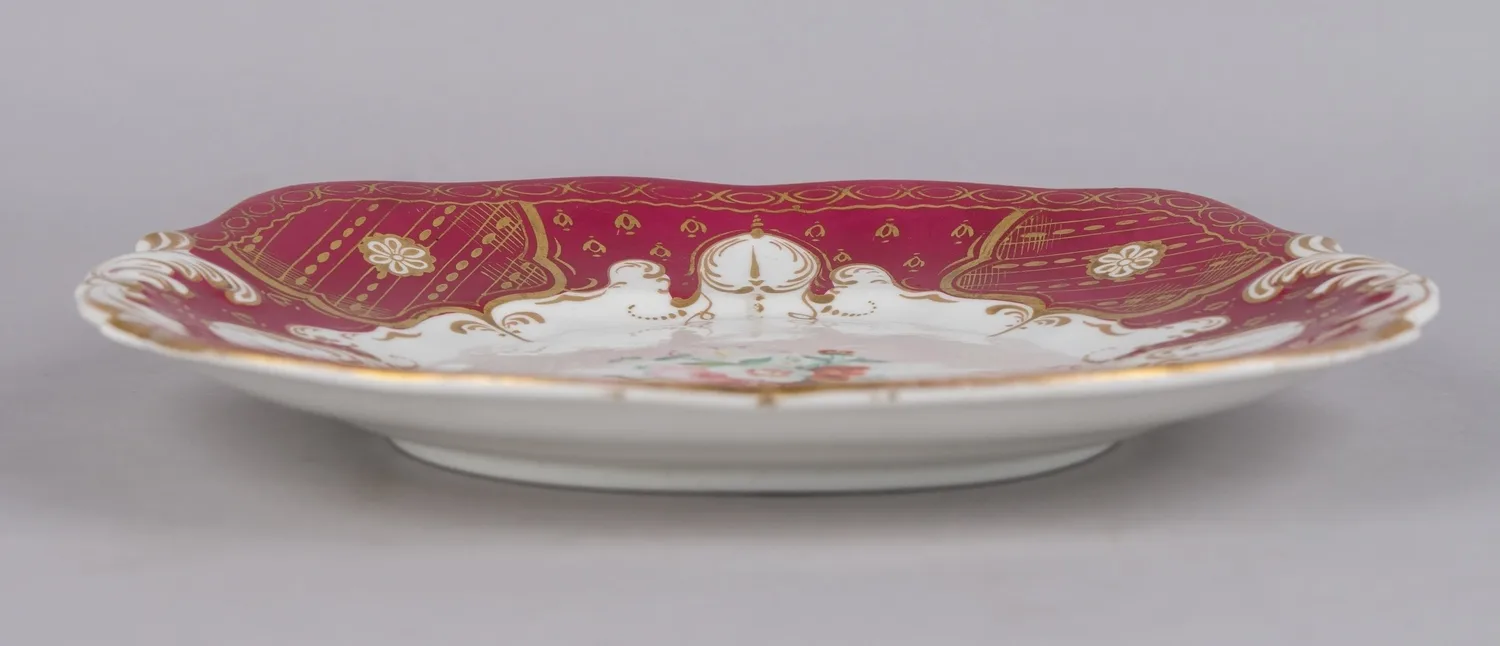 Тарелка Royal Worcester с цветами. Англия, вторая половина XIX века. — фото 4