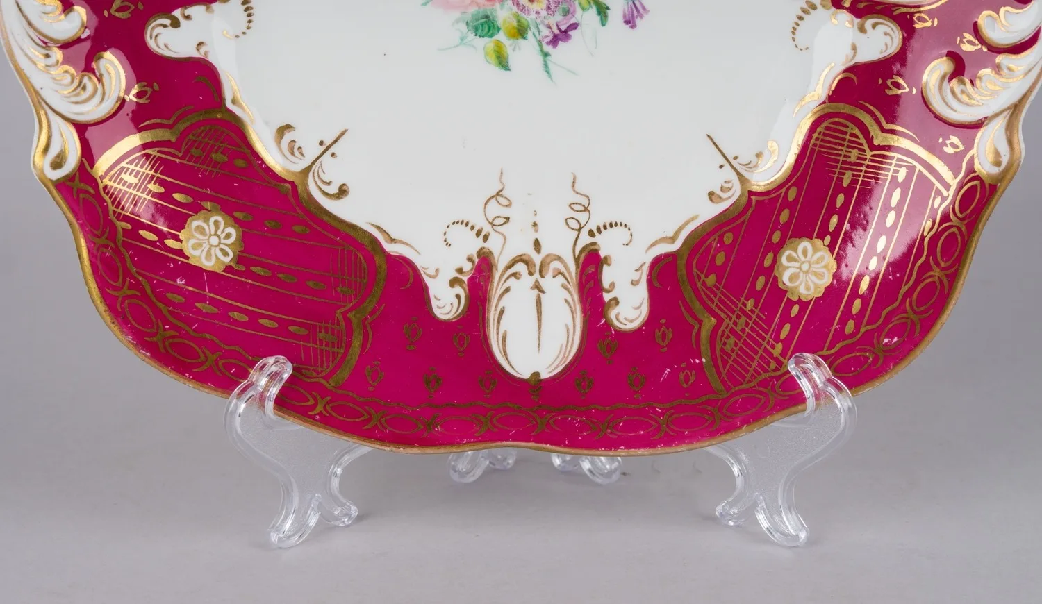 Тарелка Royal Worcester с цветами. Англия, вторая половина XIX века. — фото 3