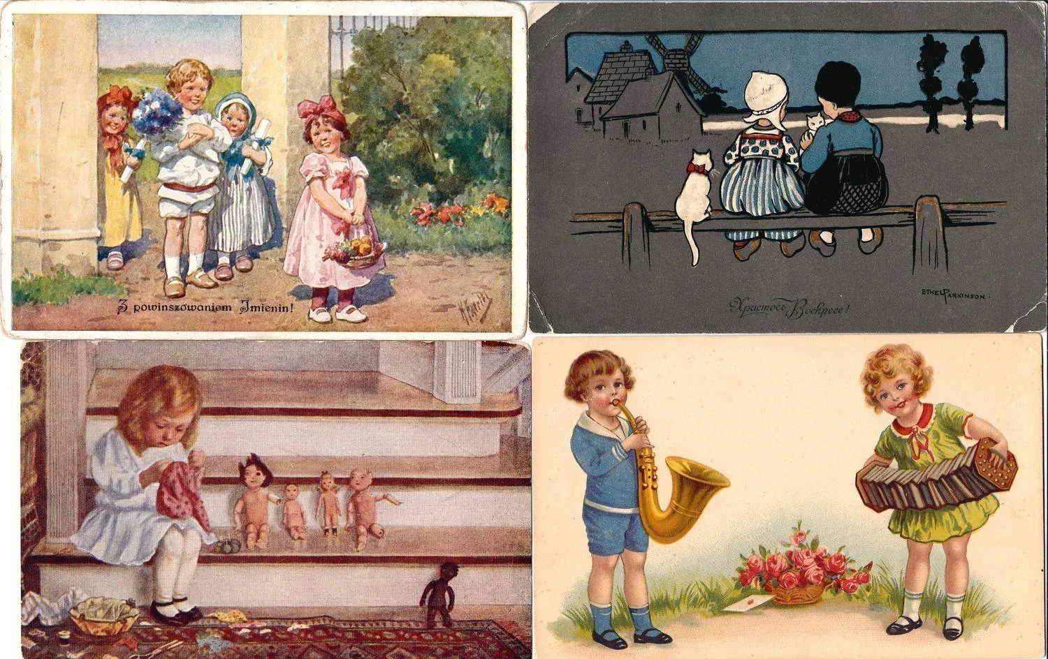 47 открыток «Дети». Россия, СССР, Зап. Европа, 1900-е - 1920-е годы. — фото 4
