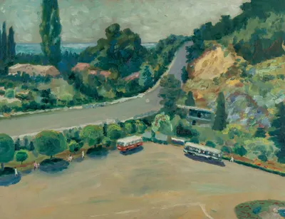 Шматко Иван Иванович. Гагры. Площадь Гагарина. 1976.