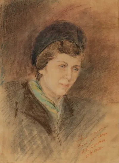 Соломин Николай Константинович. Портрет Зины. 1958.
