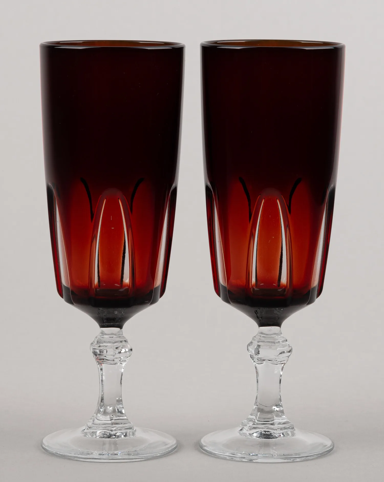 Пара бокалов для шампанских вин. Франция, фирма Luminarc, 1970-е годы. — фото 2