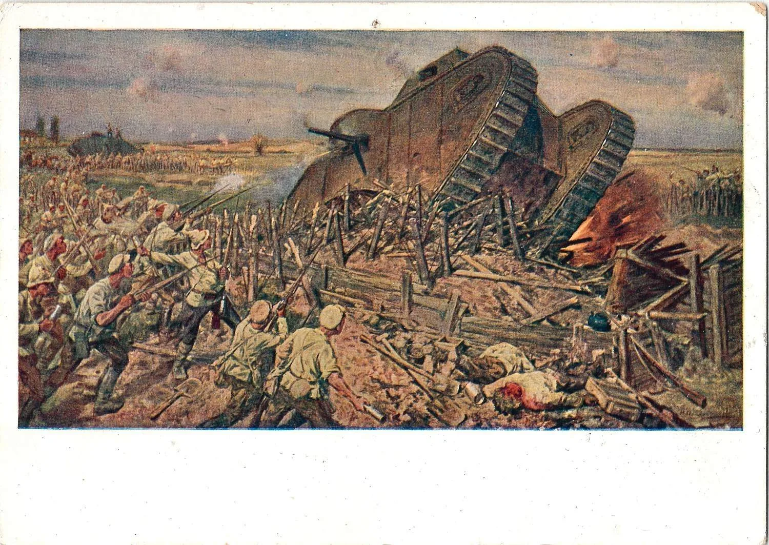 3 художественные открытки «Революция и Гражданская война». СССР, 1929 - 1934 годы. — фото 4