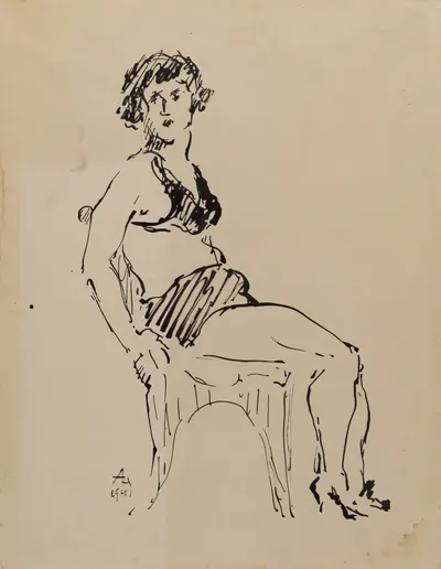Лопухин Александр Ефимович. Натурщица. 1941.