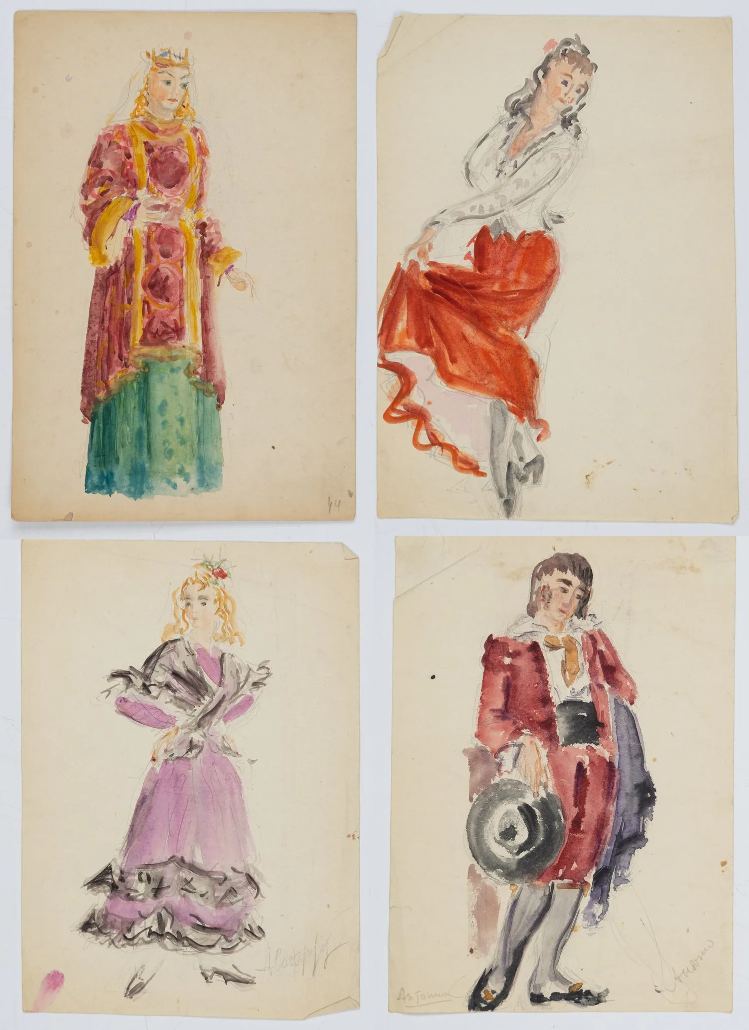 Левашова Алла Александровна. Эскиз костюмов к спектаклю «Фархад и Ширин» Ю.Н. Мальковского. 1946. 32 листа. — фото 5