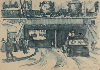 Рязанов Юрий Филиппович. Рабочее утро. 1969.