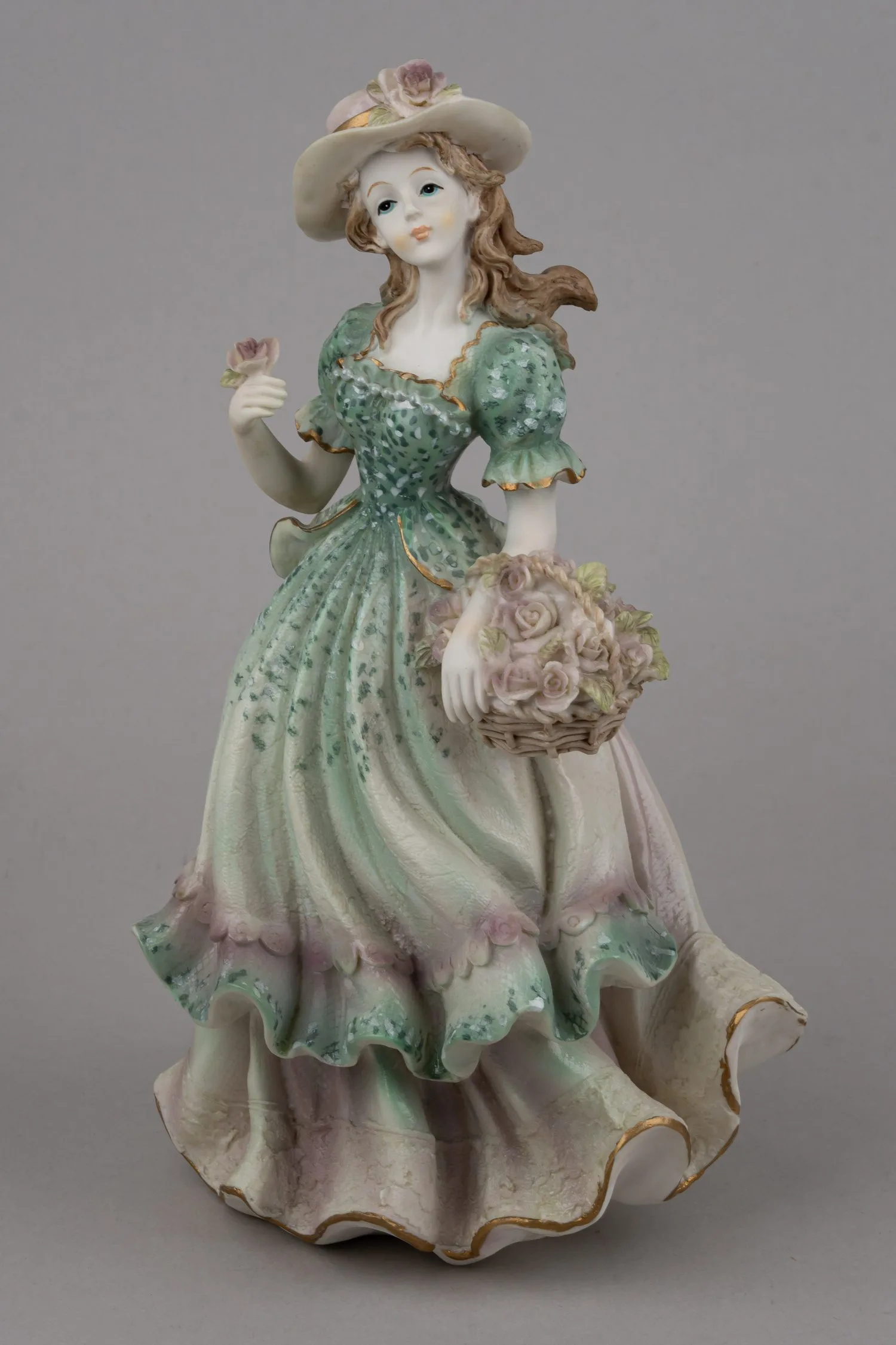 Кукла «Дама с розами, аллегория Весны». Великобритания, фирма Enesco, серия «New Wish Collection», 2006 г. — фото 1