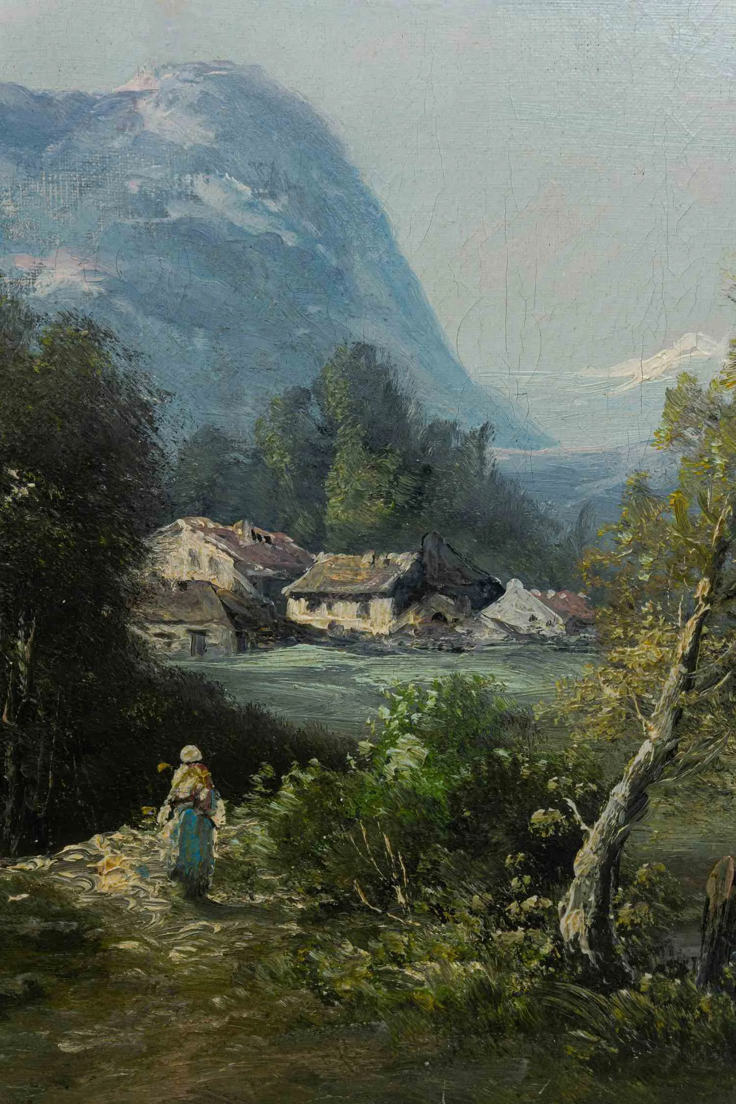 Неизвестный художник (L.Leriche по подписи). Альпийский пейзаж. Франция, первая четверть XX века. — фото 3