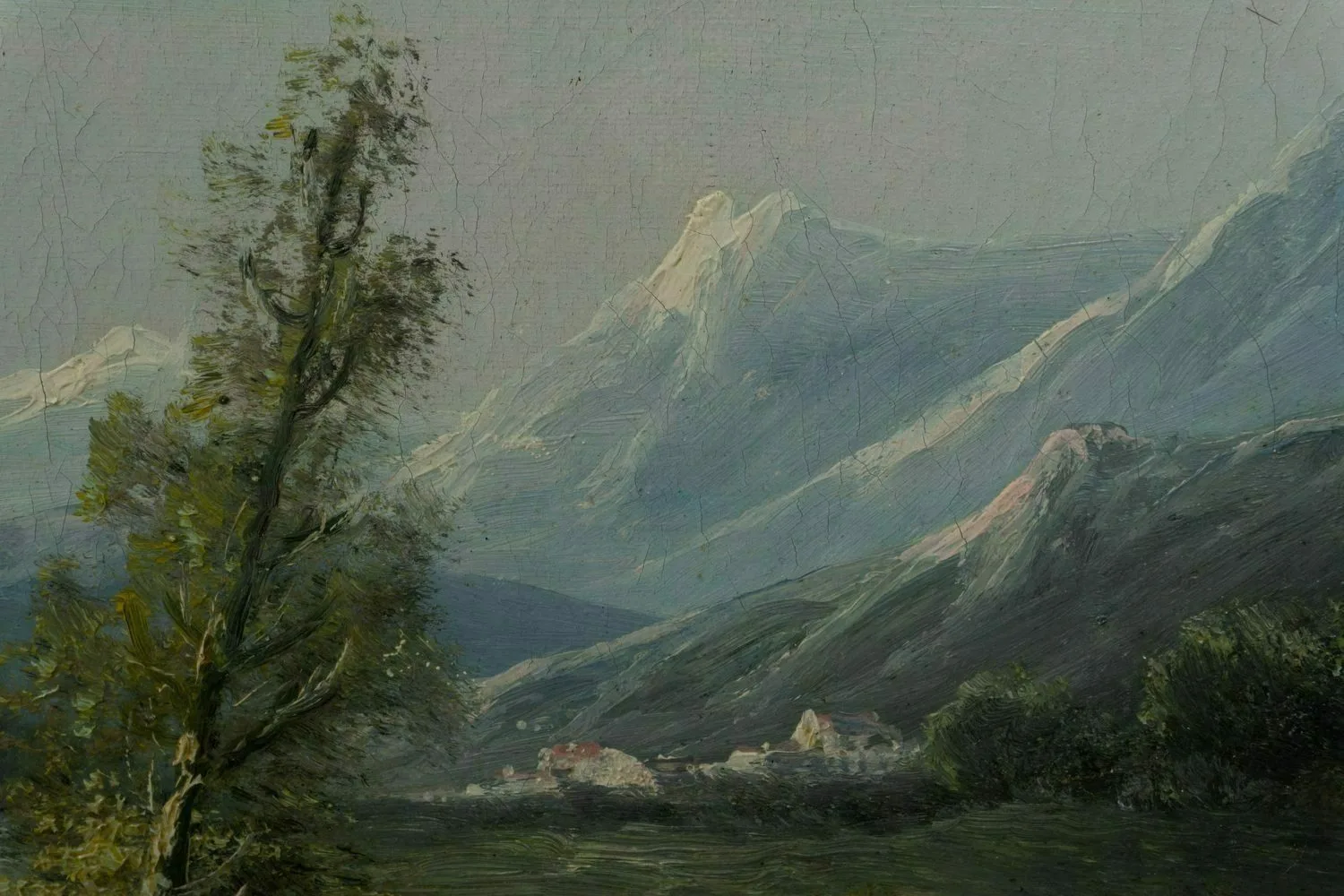 Неизвестный художник (L.Leriche по подписи). Альпийский пейзаж. Франция, первая четверть XX века. — фото 2