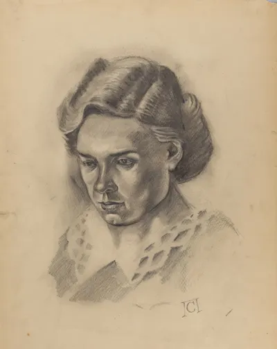 Павлов Семен Андреевич. Портрет девушки. 1930-е годы.