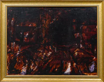 Гусев Юрий Александрович. Зимний пейзаж. Сокольники. 1967.