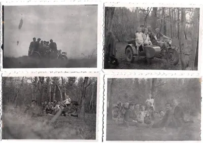 7 фотографий «Мотоциклисты». СССР, 1940-е - 1950-е годы.