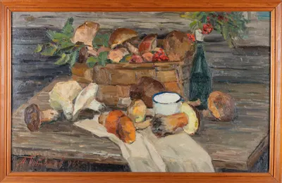 Неизвестный художник. (А. Потапов по подписи). Грибы. 1965