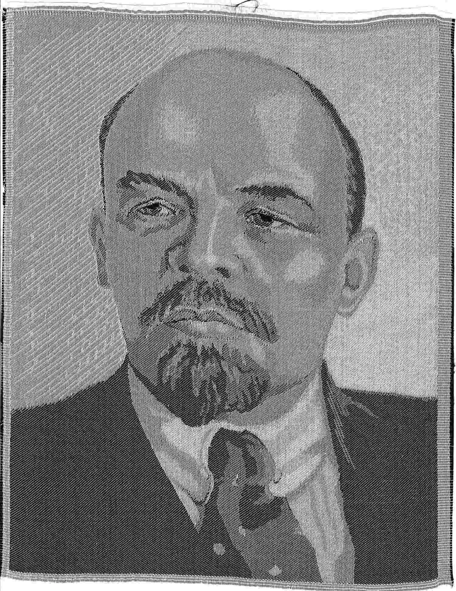 Портрет Владимира Ильича Ленина на ткани. Китай, 1950-е годы. — фото 1