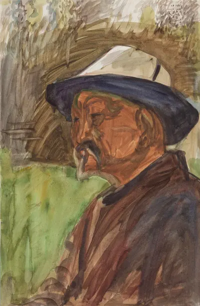 Неизвестный художник. Портрет мужчины. 1970-е - 1980-е годы.