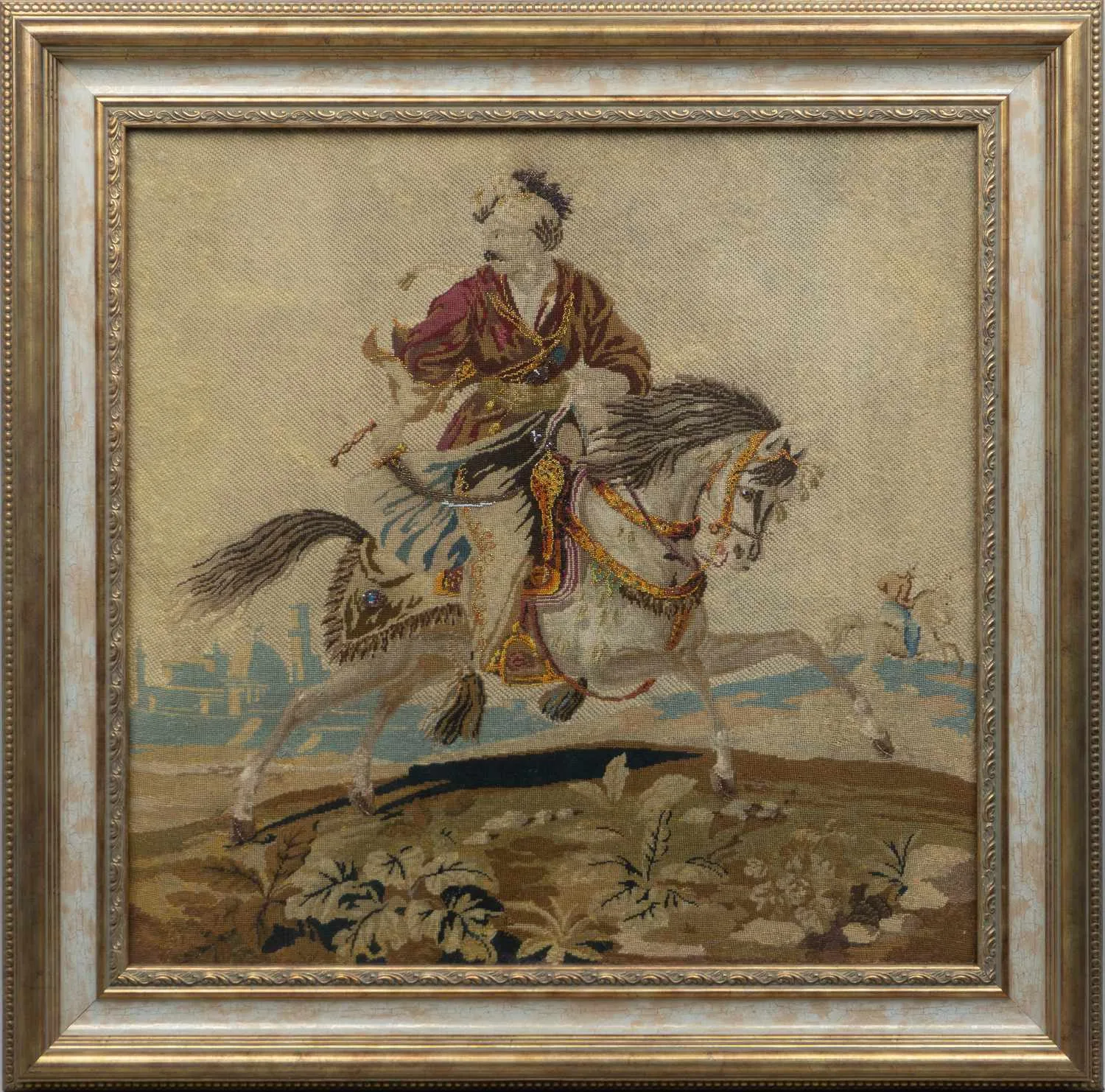 Вышивка «Мамелюк (по оригиналу Карла Верне)». Зап. Европа, середина XIX века. — фото 1
