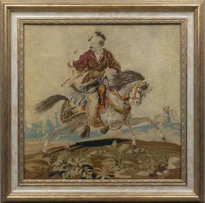 Вышивка «Мамелюк (по оригиналу Карла Верне)». Зап. Европа, середина XIX века.
