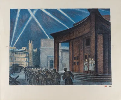Дехтерева Татьяна Александровна. Станция метро Арбатская. Из серии «Военная Москва». 1970-е.