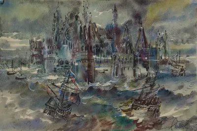Сомов Юрий Соломонович. Архитектурная фантазия. 1989.