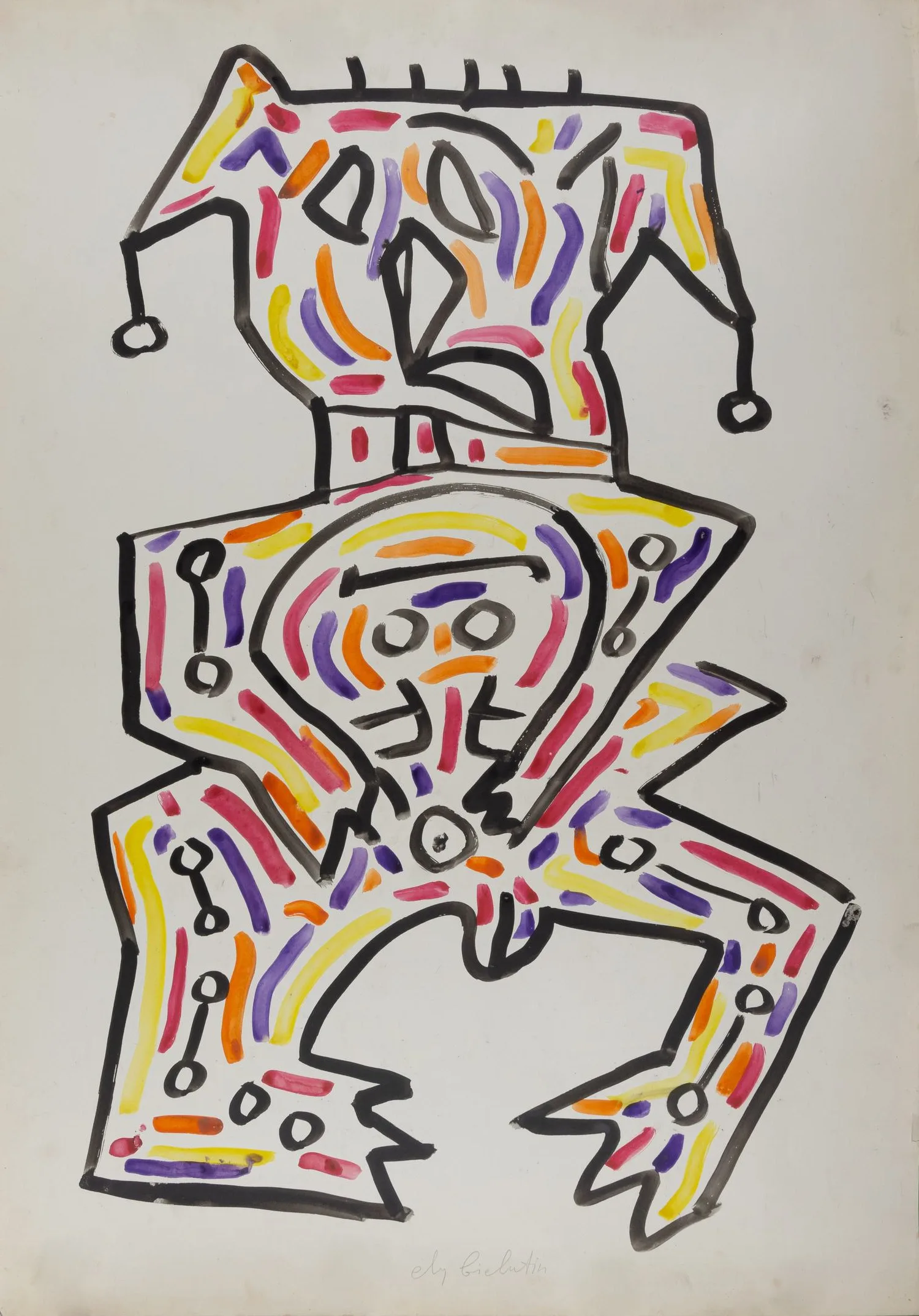 Белютин Элий Михайлович. Клоун. 1960-е–1970-е годы. — фото 1