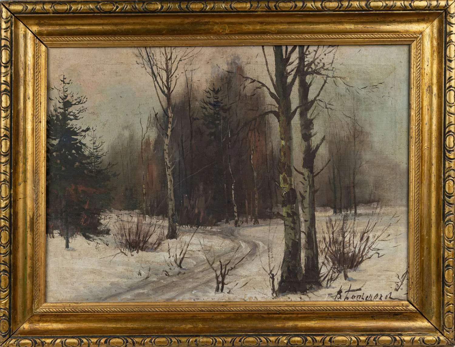 Большаков Виктор Александрович. Зимний пейзаж. 1960-е годы. — фото 1