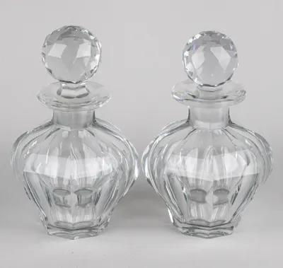 Парные флаконы с крышками. Франция, Styptan Paris, 1960-е годы.