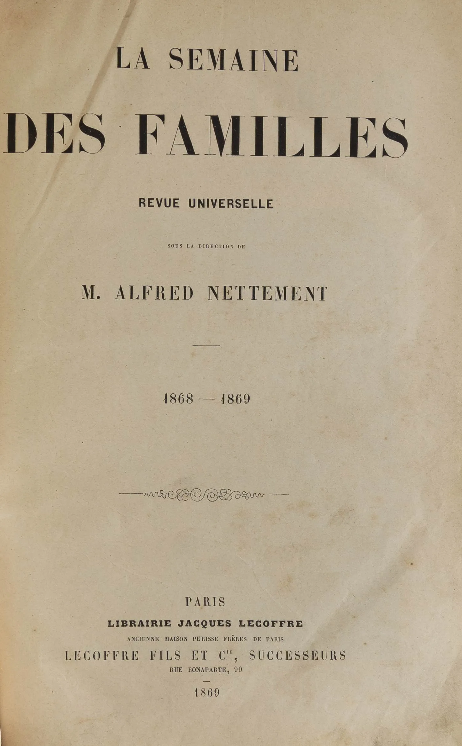 Подшивка журнала «La semaine des familles». 1868-1869. №1-52. — фото 2