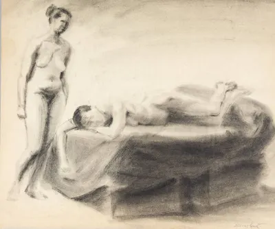Неизвестный художник. Натурщицы. 1962.