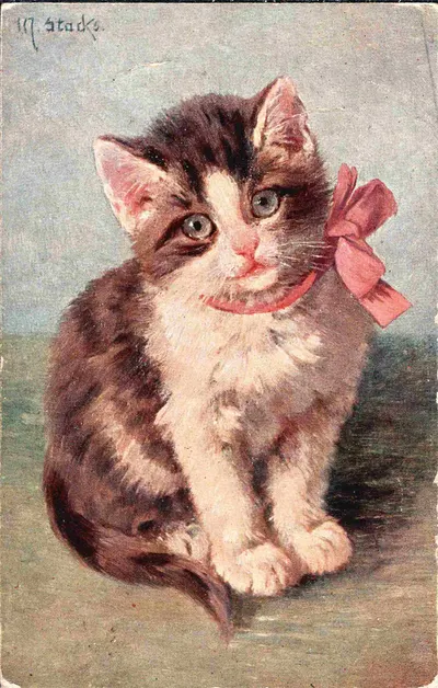 60 открыток «Кошки». Россия, СССР, Зап. Европа, XX век.