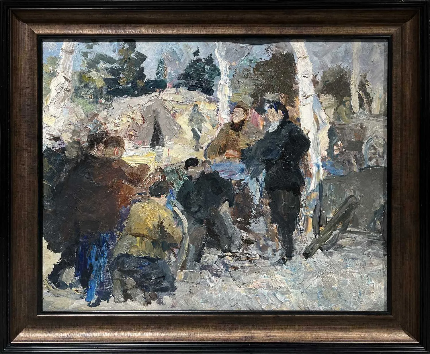 Денисов Николай Викторович. Этюд к картине (Партизаны). 1950-е годы. — фото 1