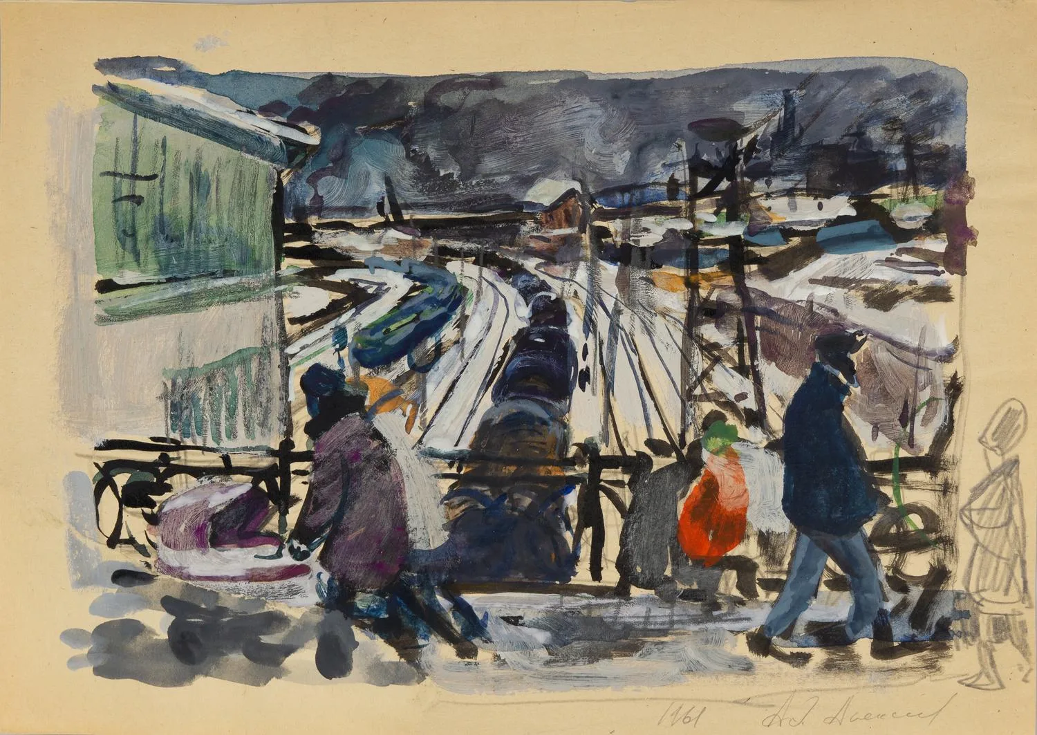 Алексеев Адольф Евгеньевич. Москва Товарная. 1961. — фото 1