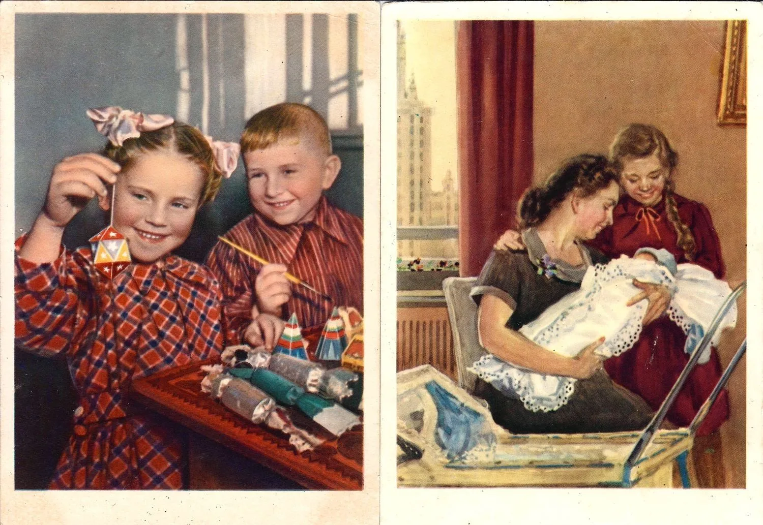 30 открыток (поздравительные, дети, литература и другие). СССР, 1950-е годы. — фото 4
