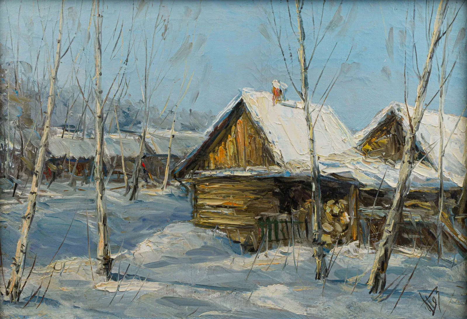 Петров Анатолий Степанович. "Снег выпал". Конец XX века. — фото 2