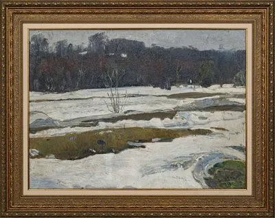 Отиев Виктор Александрович Отиев. Проталины. 1966.