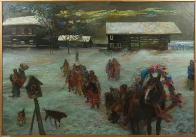 Александр Ящук. «Масленица в Сибири». 1989 г.