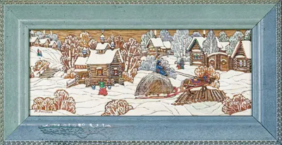 Антонян Мушег Мисакович. Русская деревня зимой. 1960-е годы.