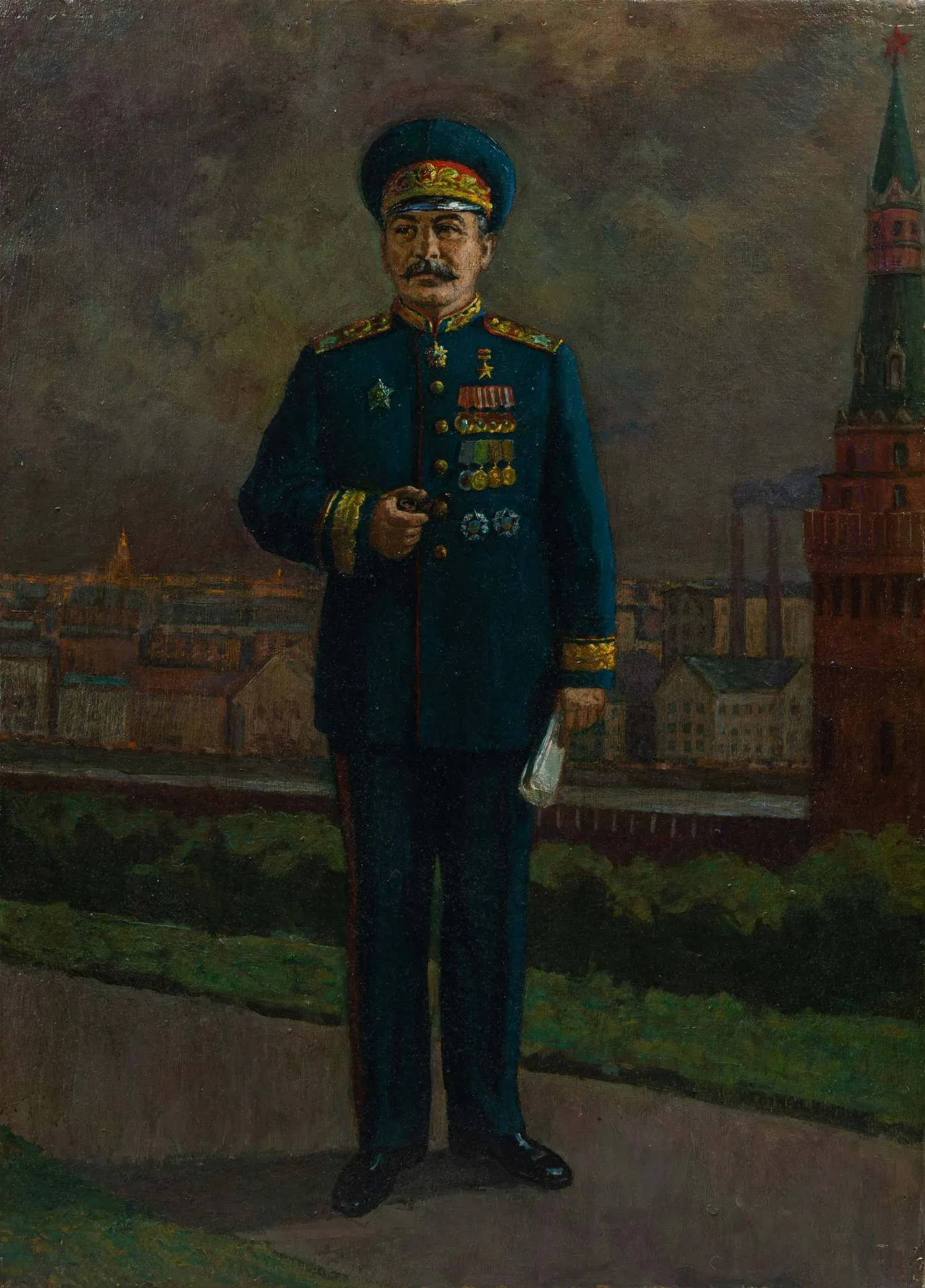 Пензов Иван Алексеевич. Сталин. Эскиз. 1949. — фото 1