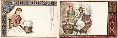 3 художественные открытки «Всероссийская кустарно-промышленная выставка». Типография П. Собко, нач. XX века.